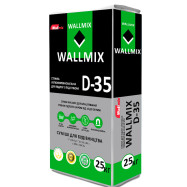 Wallmix D-35 Стяжка легковыравнивающая высокопрочная для пола, 10-50 мм, 25 кг