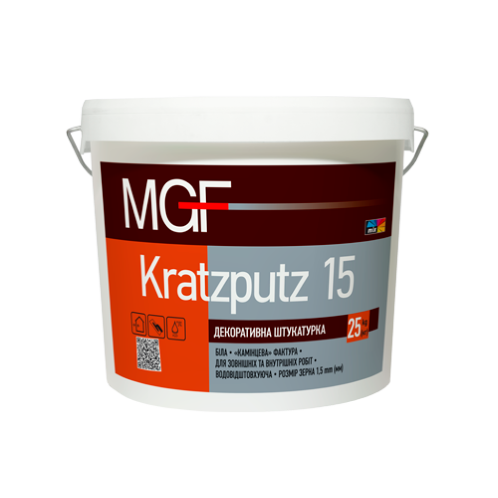 MGF Kratzputz 15 Штукатурка Баранець декоративна акрилова 1.5 мм, 25 кг