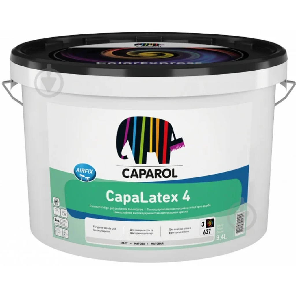 Фарба інтер'єрна латексна матова Caparol "CapaLatex 4" База 3, 9,4 л.