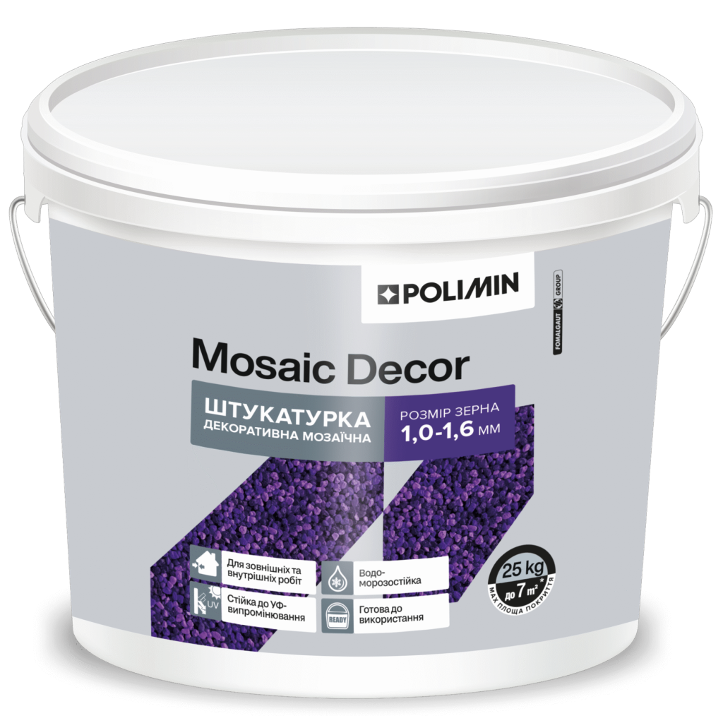 POLIMIN MOSAIC DECOR Штукатурка мозаичная декоративная 25 кг